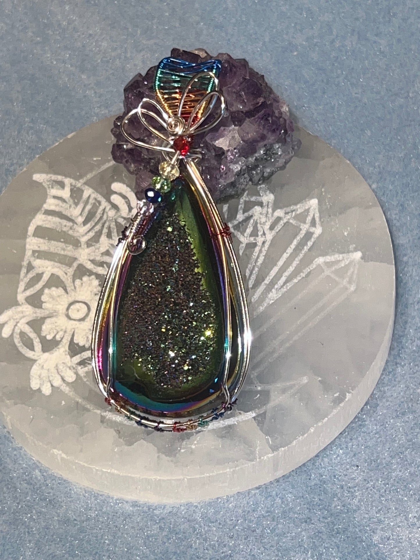 Rainbow Titanium Druzy