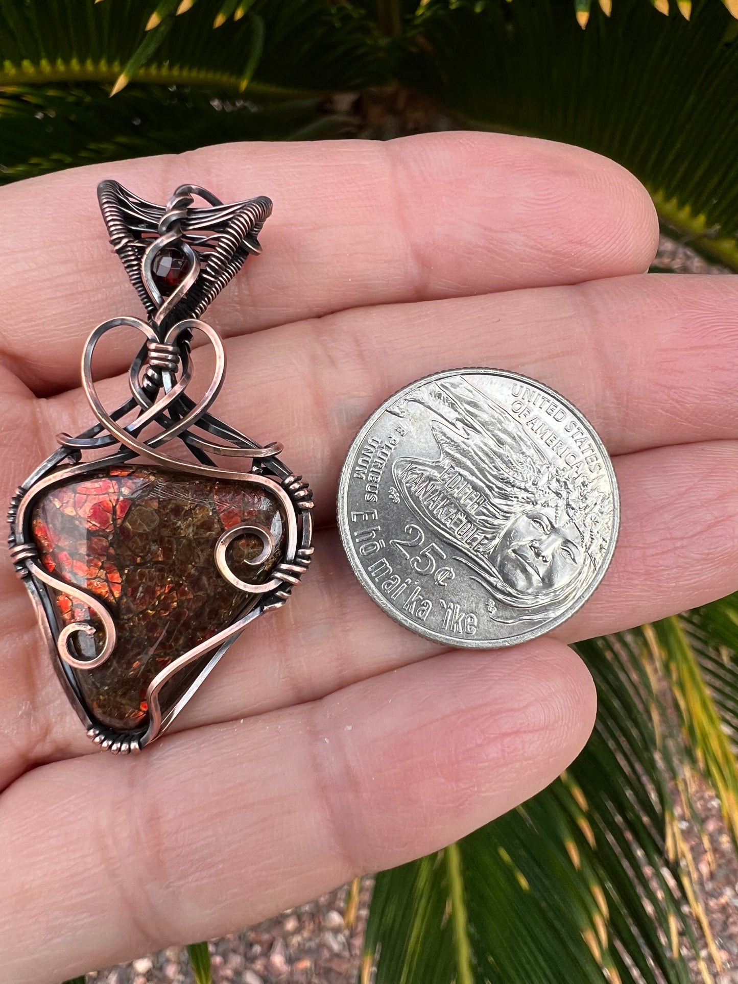 Ammolite & Garnet