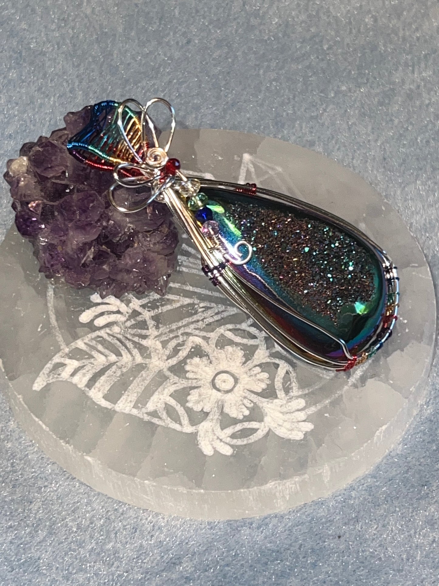 Rainbow Titanium Druzy