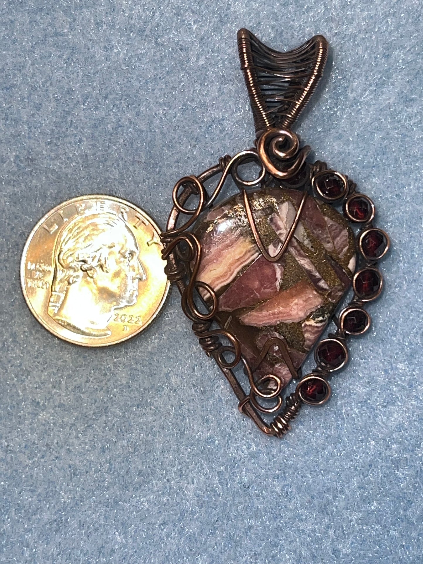 Rhodochrosite w/ Garnet
