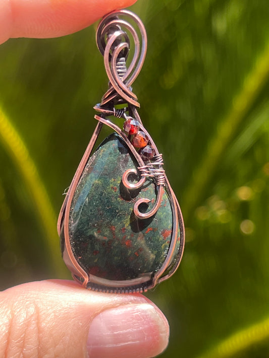 Bloodstone w/ Hessonite Garnet