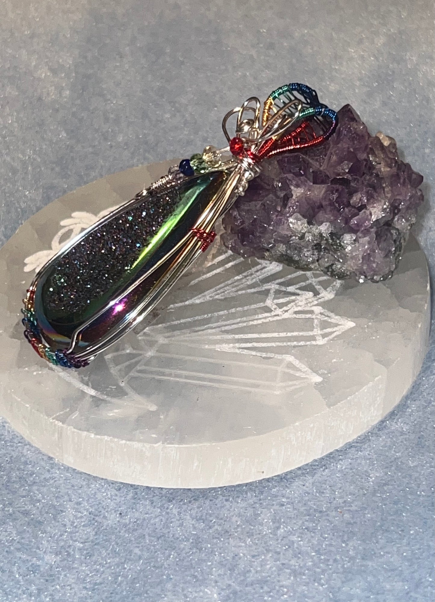 Rainbow Titanium Druzy