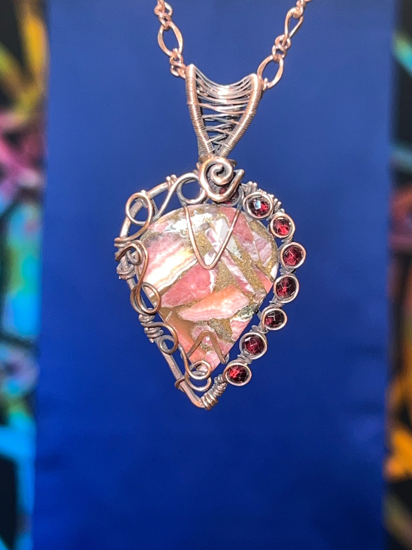 Rhodochrosite w/ Garnet