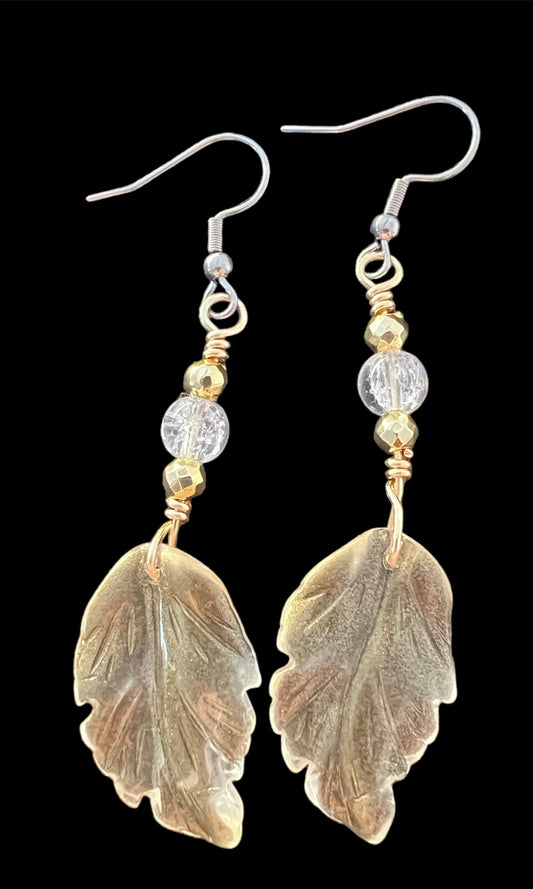 Leaf Earrings (lemon yellow)