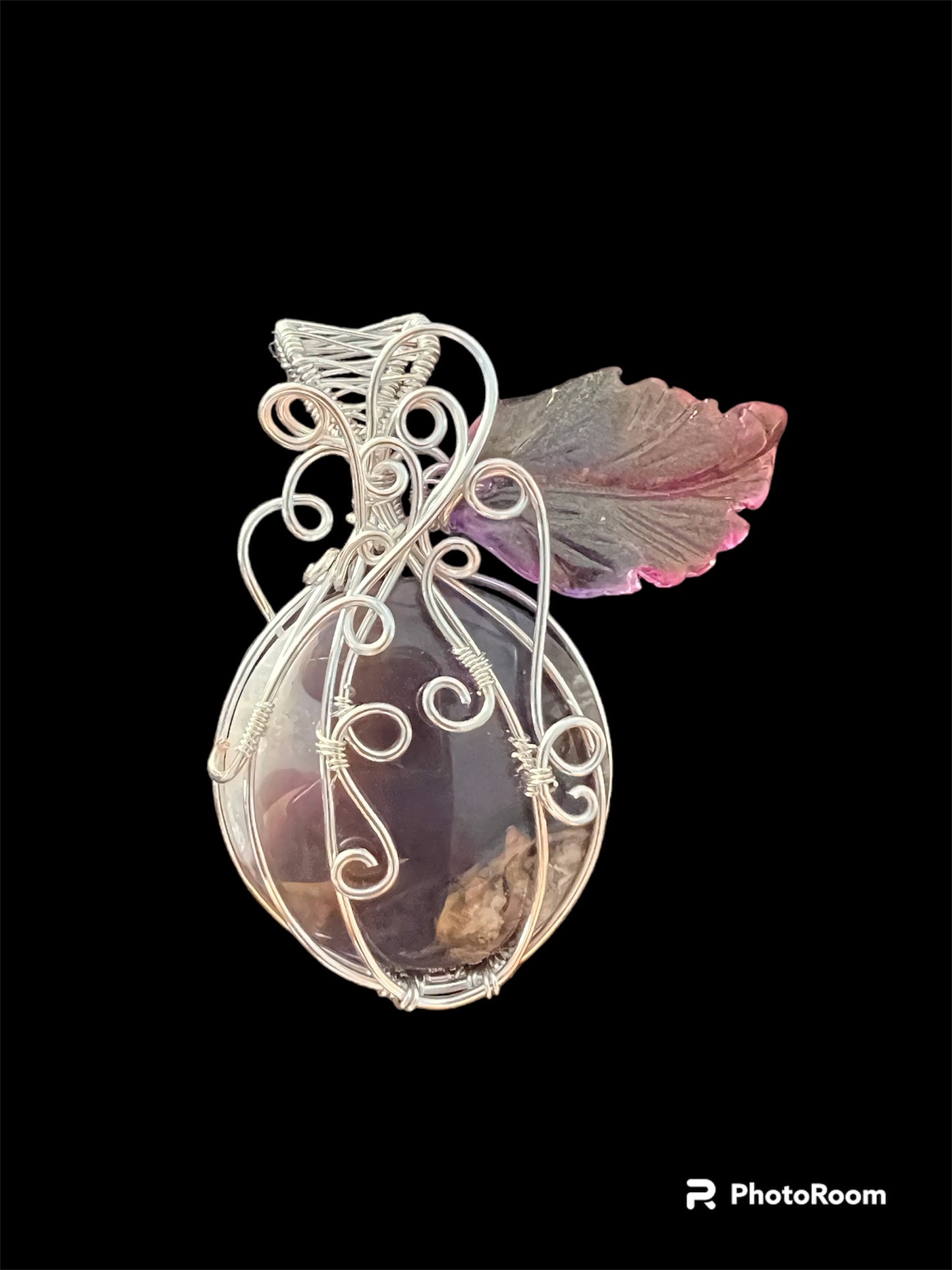 Purple Plume Agate Pumpkin