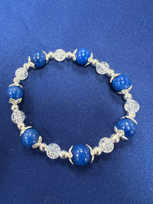 Blue Jade Crackle Quartz