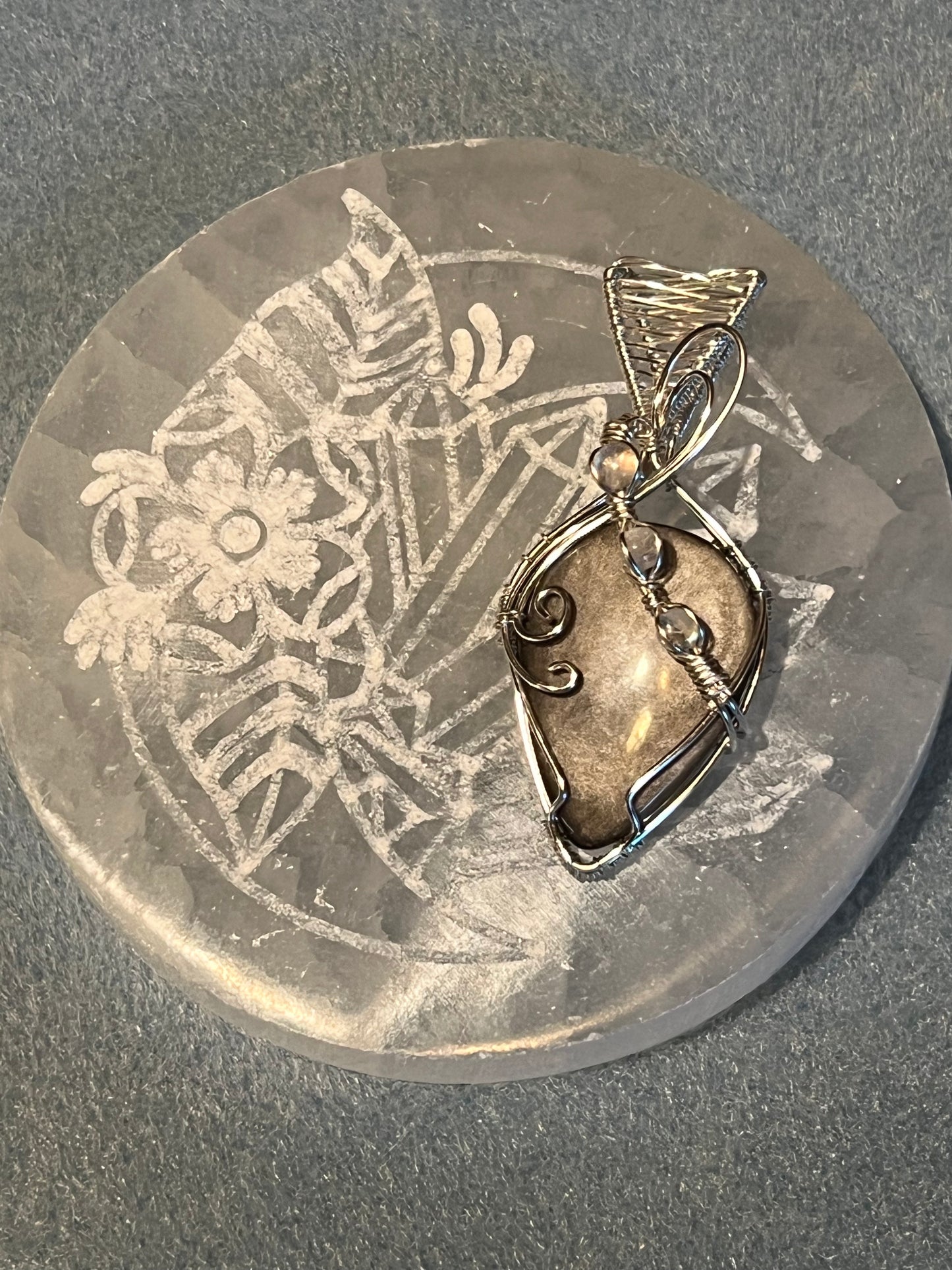 Silver Sheen Obsidian and Moonstone