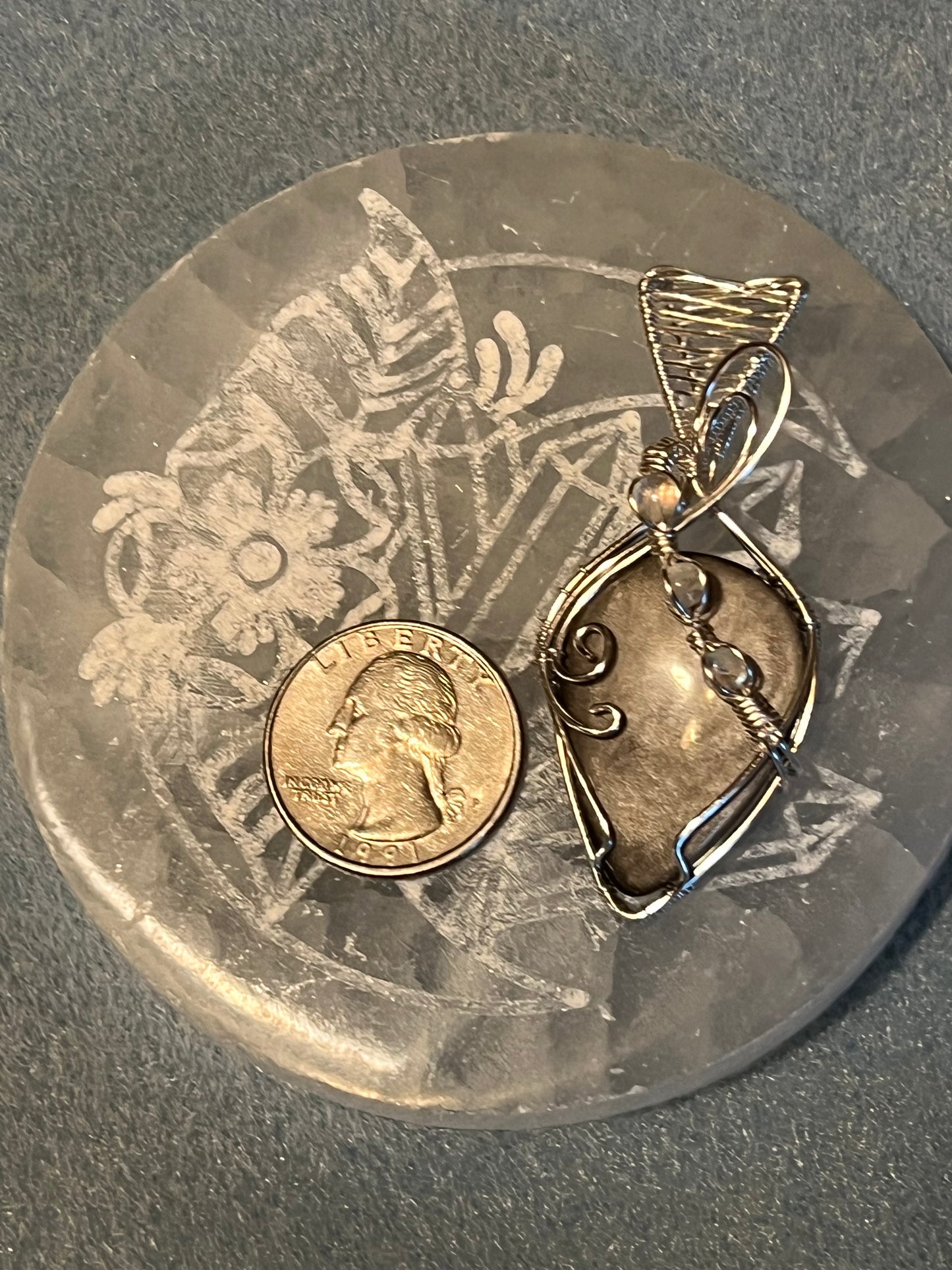 Silver Sheen Obsidian and Moonstone