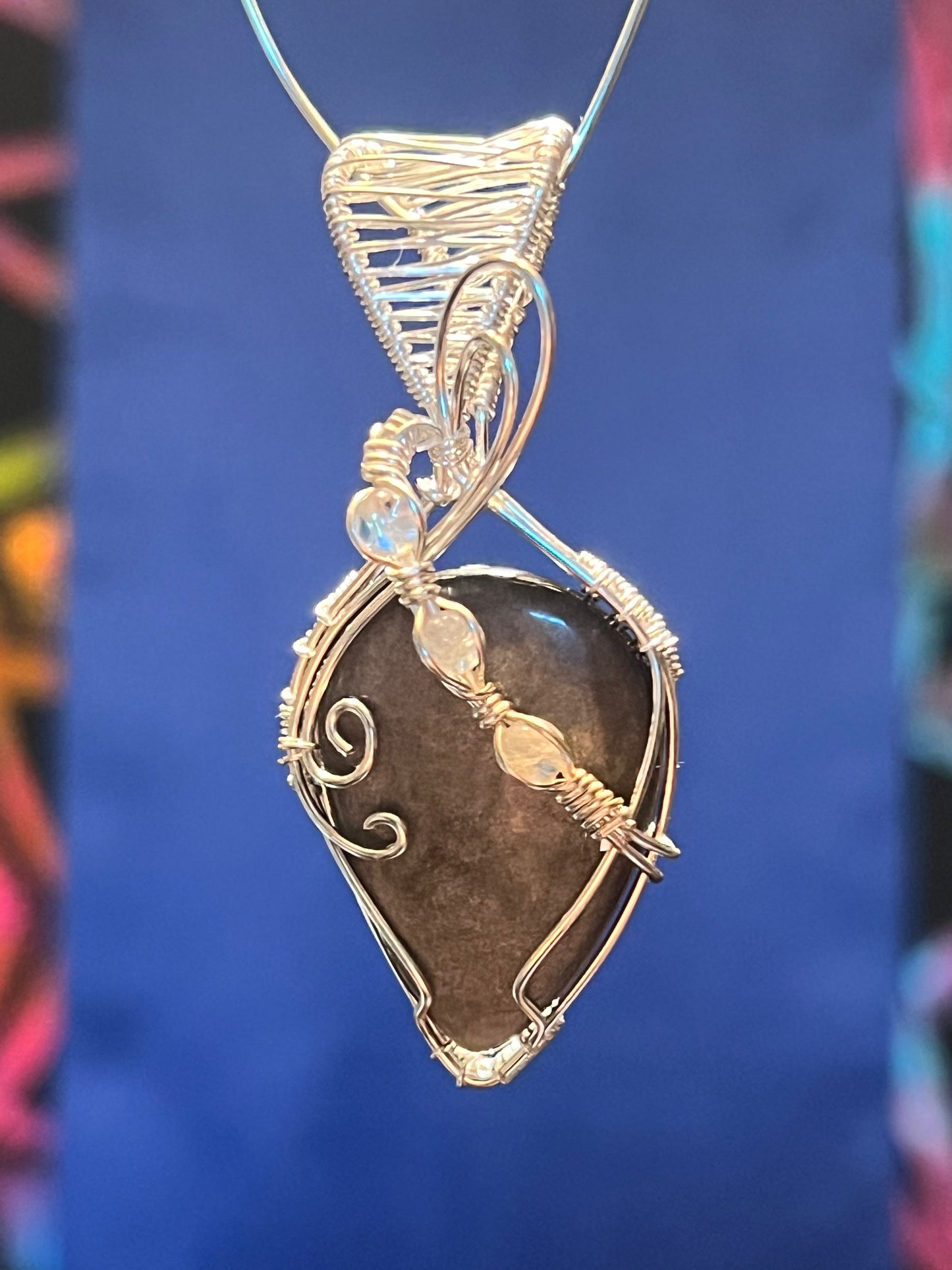 Silver Sheen Obsidian and Moonstone
