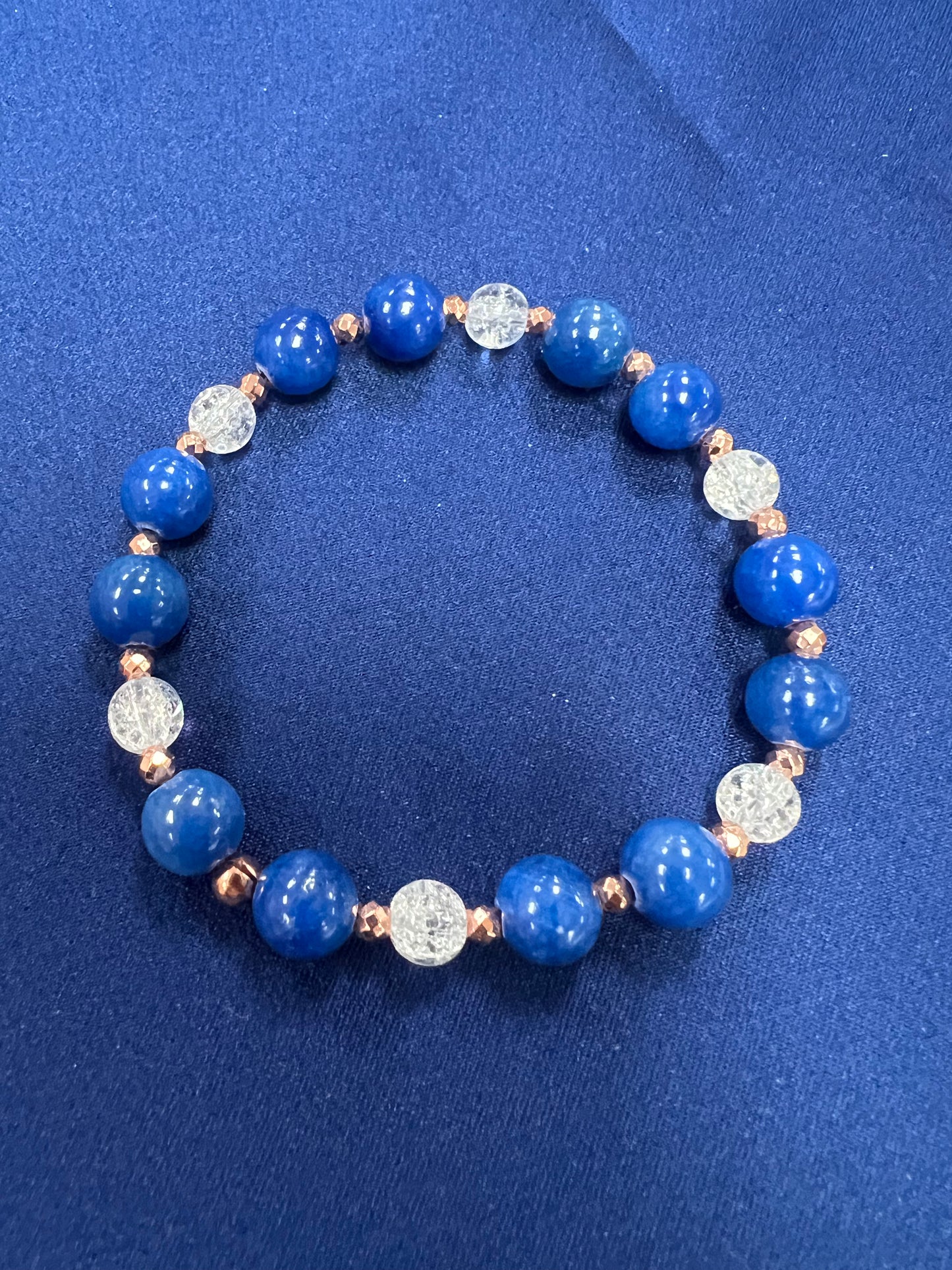 Blue Jade Crackle Copper
