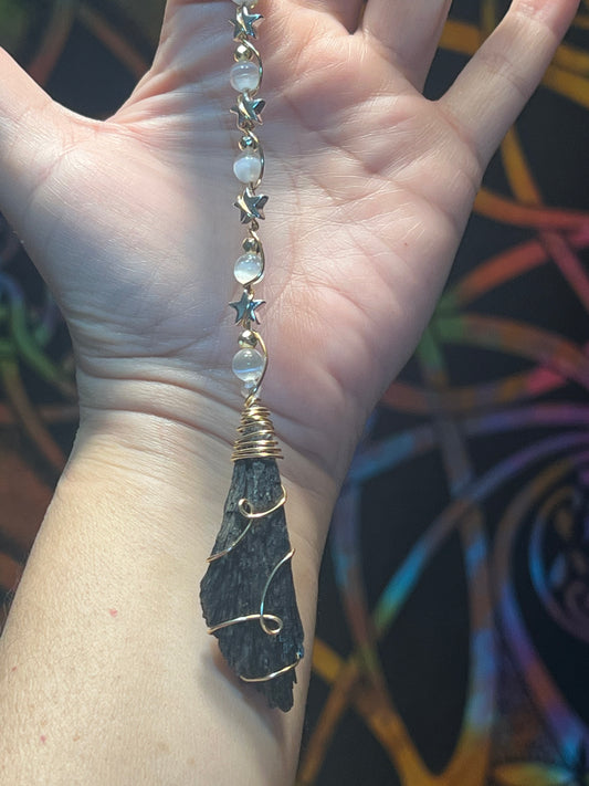 Selenite Hematite Broom
