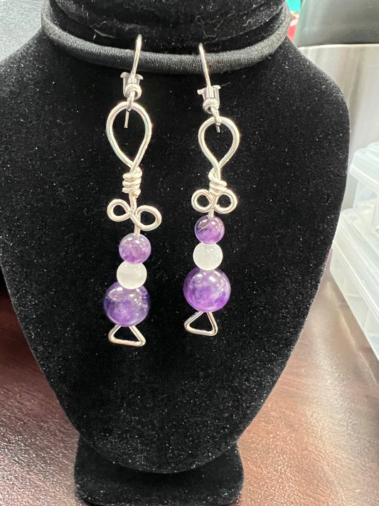 Amethyst Bead Earrings