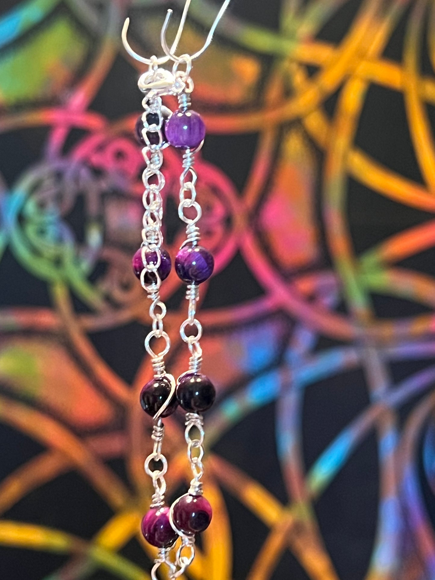 Purple Tigers Eye Bracelet