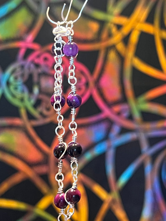 Purple Tigers Eye Bracelet
