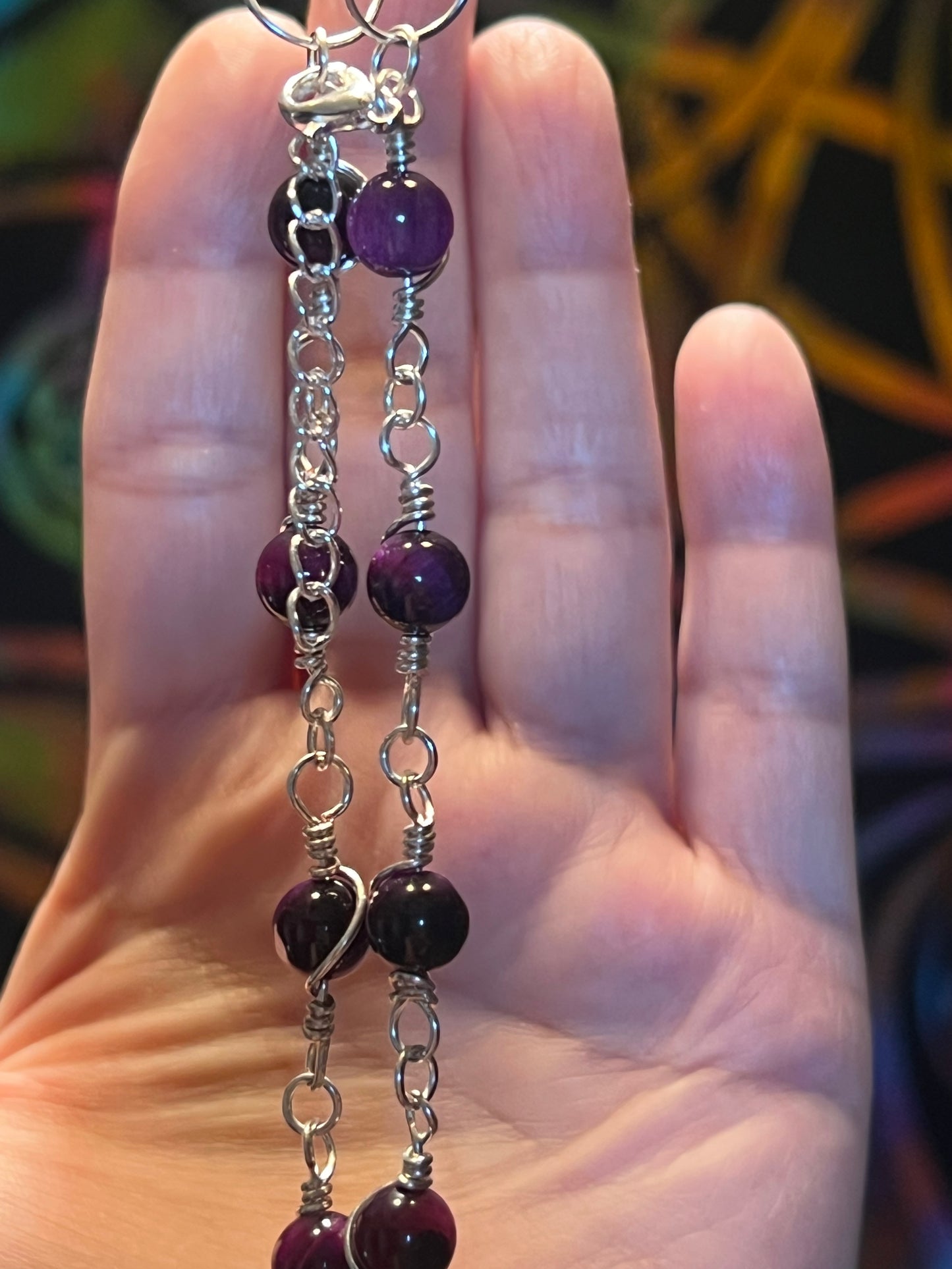 Purple Tigers Eye Bracelet