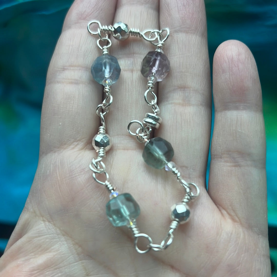 Flourite & Hematite Bracelet
