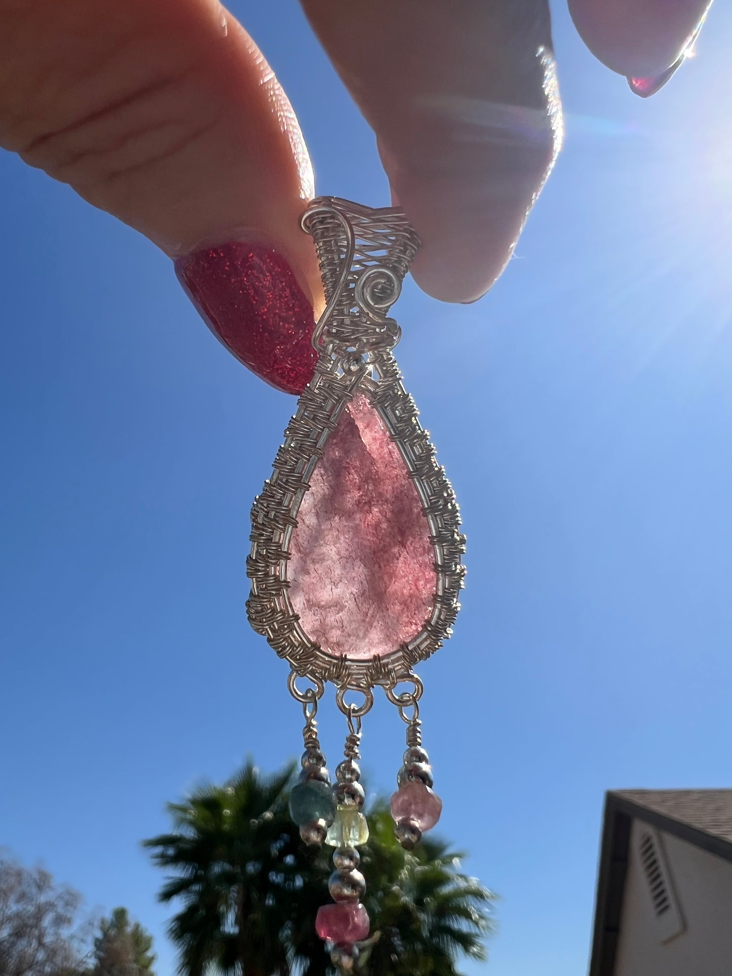 Strawberry Quartz Tourmaline