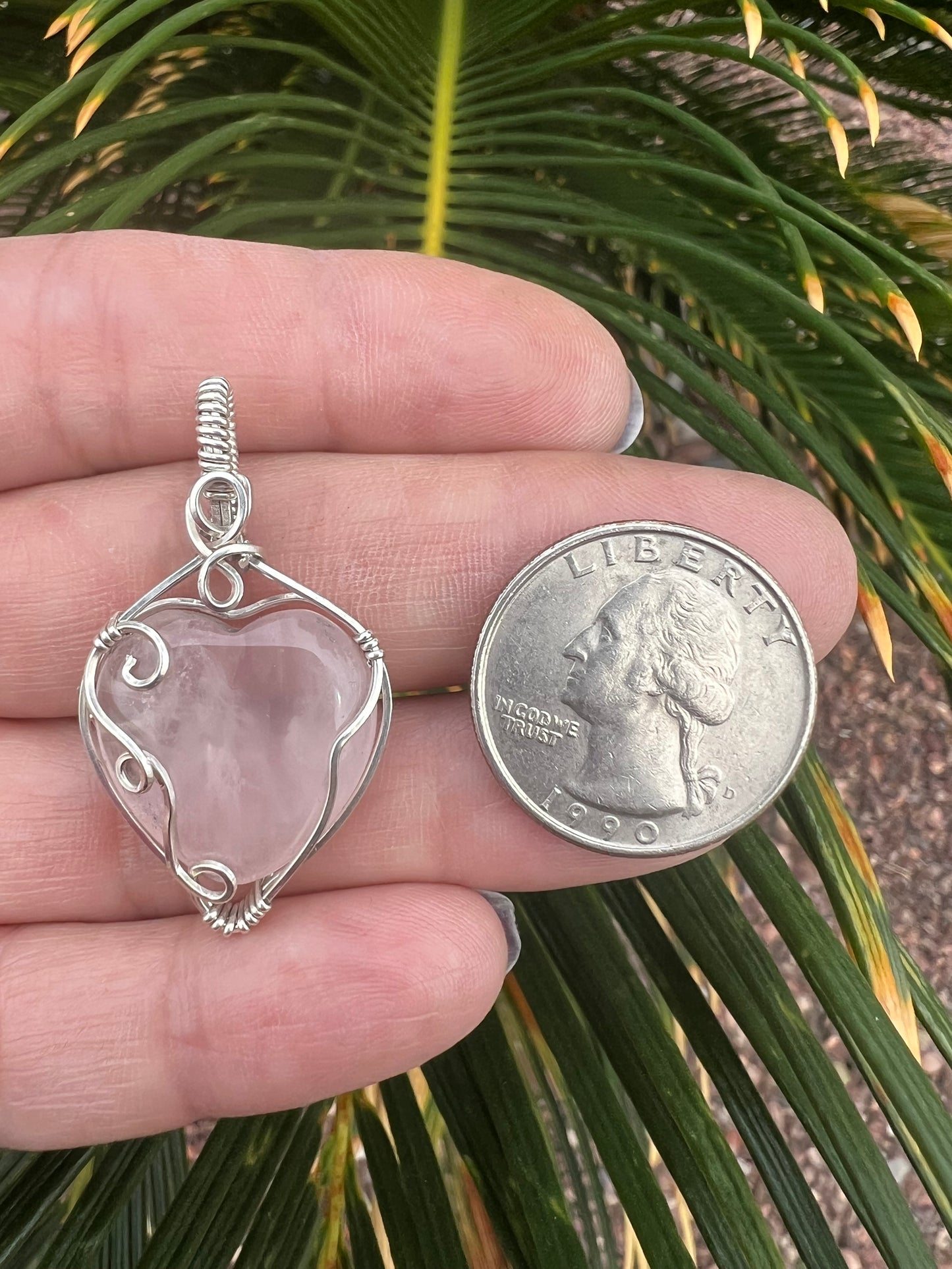 Rose Quartz Heart 2