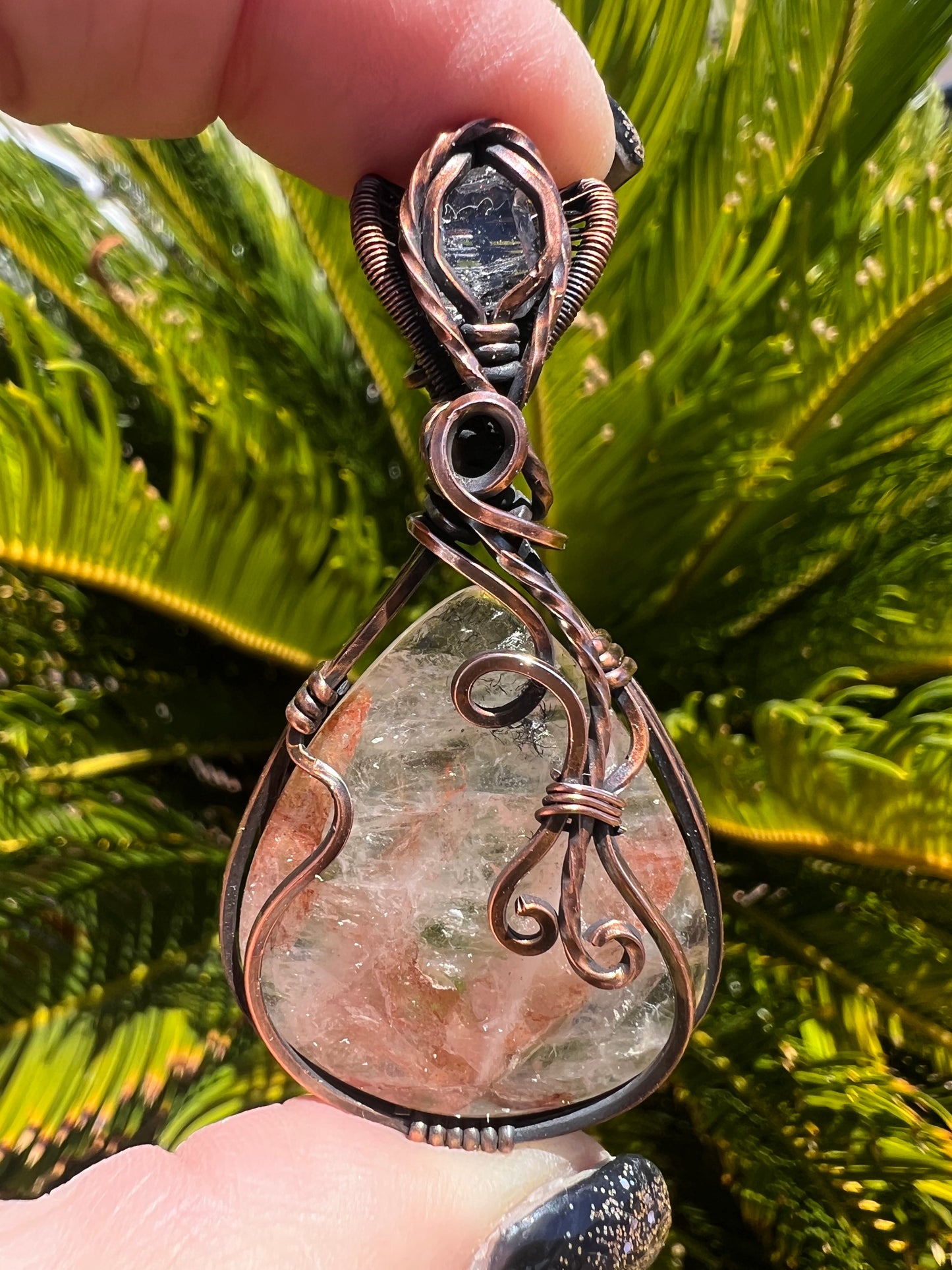 Fire Quartz & Herkimer Diamond