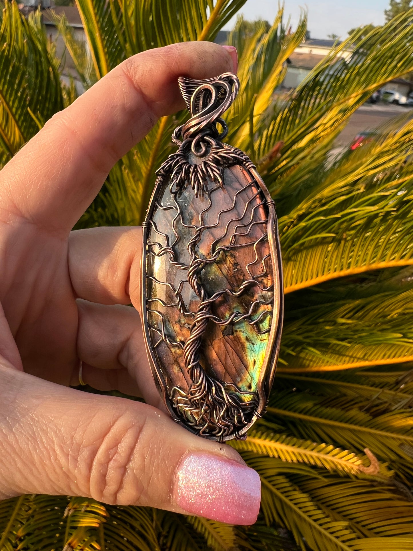 Ancient Flame — Labradorite Tree of Life