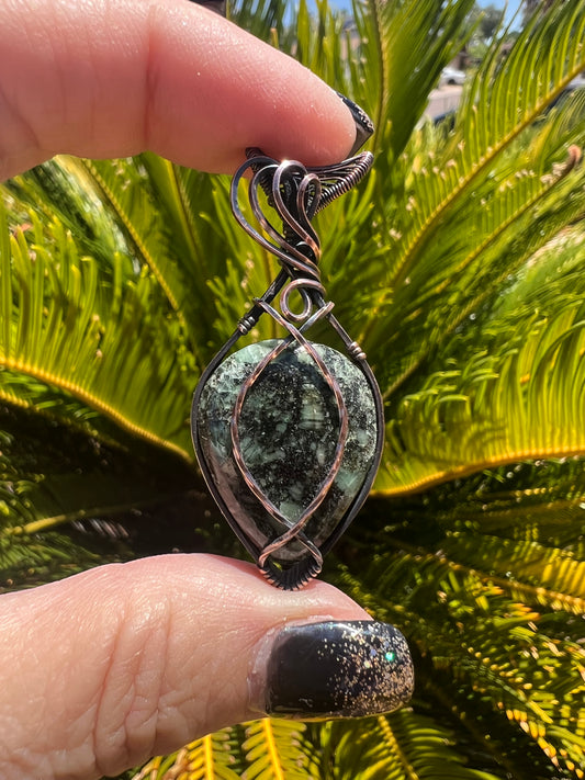 Brazilian Emerald in Copper – “Heart of the Forest”