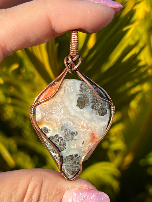 Red Marcasite ~ Frostfire Bloom