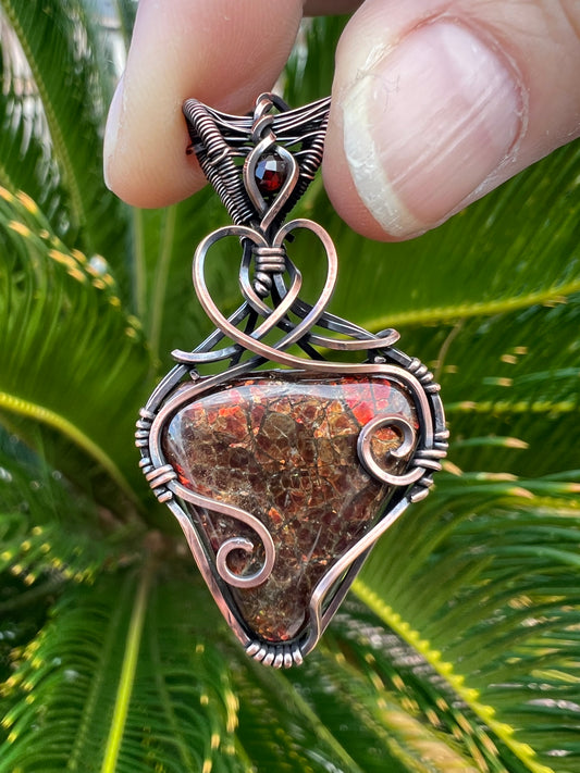 Ammolite & Garnet
