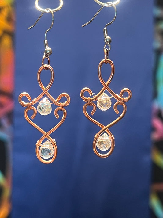 Copper Chandelier Earrings