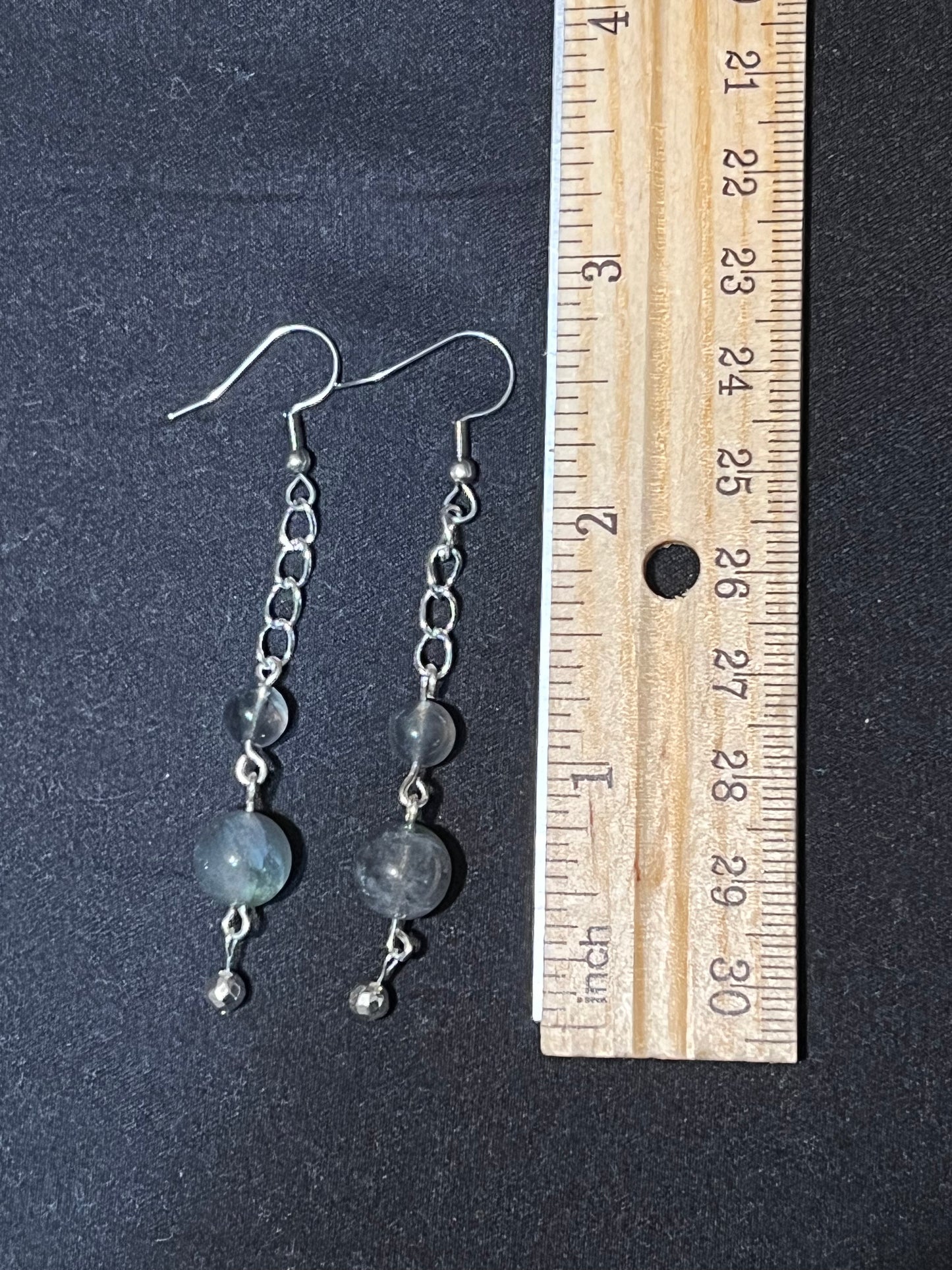 Labradorite Chain drop Earrings